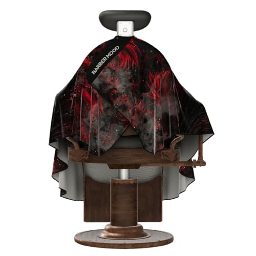 Professional Hairdressing Cape with Adjustable Neck for Barbers and Salons - Red