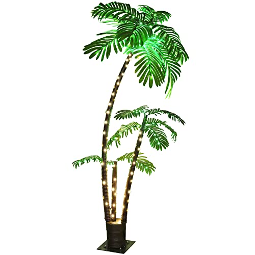 6FT Lighted Palm Tree Outdoor Christmas Decor for Patio and Garden