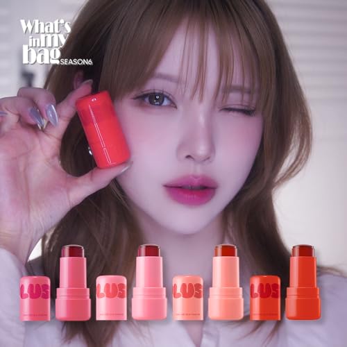 Elensilia Plush Water Jelly Lip & Cheek Tint ? Peach Attack, 10g (0.35oz) | Lightweight & Buildable Tint for a Natural, Fresh Glow