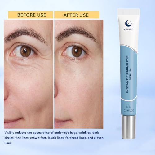 Instant Firming Eye Serum, Anti-Aging Formula for Under Bags and Wrinkles, Under Eye Cream, Wrinkle Filler, Visibly Improves for Bags Dark Circles Treatment for Puffines, 15ml (Scentless)