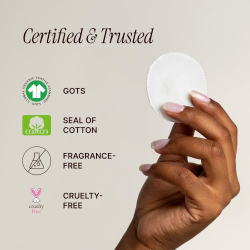 Organic Cotton Rounds Makeup Remover Pads - 1200 Count Classic Pack