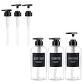 Refillable Shampoo Bottles for Shower & 3pcs Replaceable Pump Heads,Segbeauty 3pcs 16.9oz/500ml Shampoo Dispenser Bottles Plastic Shampoo Bottle, Refillable Lotion Dispenser for Hotel Bathroom