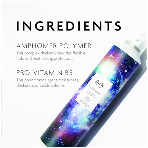 R+Co Outer Space Flexible Hairspray 9.5 oz - Lightweight, Buildup-Free Styling