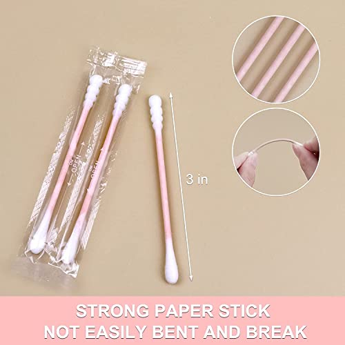 1000 Pack Cotton Swabs - Individually Wrapped Ear & Makeup Cotton Tips