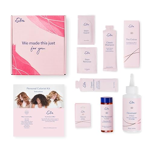 eSalon Permanent Hair Color Kit - Medium Blonde Strawberry 8GC - Gray Coverage & Professional-Grade Dye