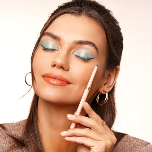 Oulac Teal Eyeliner Pencil, Waterproof Retractable Eye Liner Pen, Long Lasting Smudge Resistant, Vegan & Cruelty-Free, 17 Lagoon