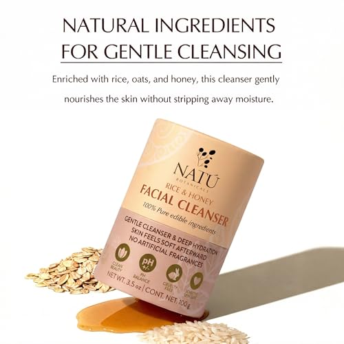Rice & Honey Facial Cleansing Powder 3.5oz - Hydrating Gentle Exfoliator