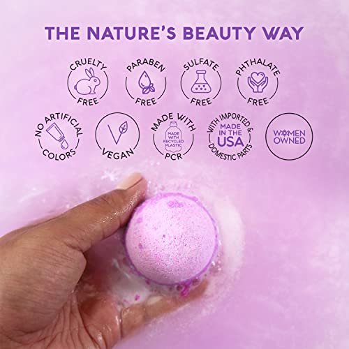 Sleep Lavender Chamomile Bath Bomb Gift Set - Relaxing Spa Soak with Coconut Oil & Vanilla Citrus - 2 Pack, 17.5 oz