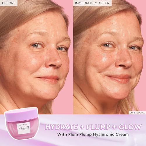 Glow Recipe Plum Plump Hyaluronic Acid Face Cream (20 ml) - Dewy Glow Hydrating Skin Moisturizer to Plump, Balance & Brighten + Pink Juice Hydrating Face Moisturizer for Dry Skin (50 ml)