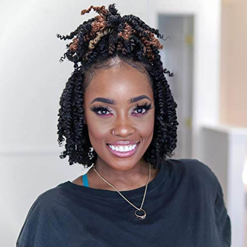 ToyoTress Tiana Passion Twist Hair Pre-Twisted Crochet Braids 6 Inch - T27, 8 Pcs