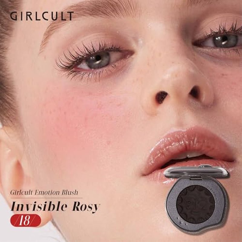 GIRLCULT Cream-to-Powder Blush ? Soft Matte Cream Blush for Natural Flush, Skin-Like Texture, Buildable Nude Glow for Cheeks (#18)