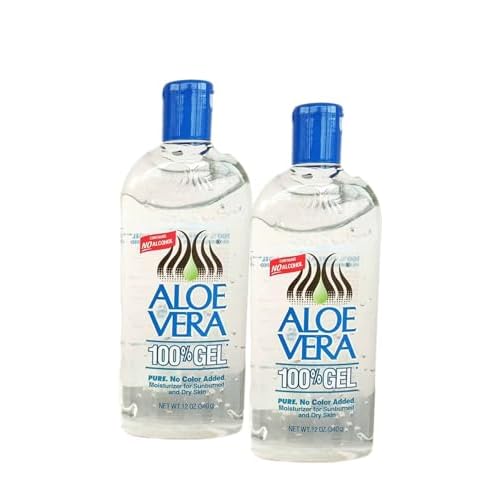 Aloe Vera Gel (12 oz) - PACK 2 ? Pure, Stabilized Aloe Vera Gel for Face, Hair & Body ? No Added Colors or Fragrances