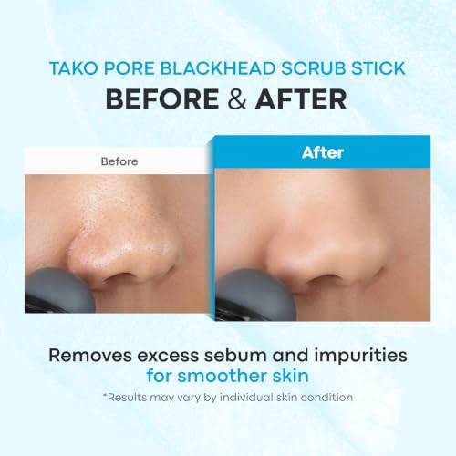 TonyMoly Tako Pore Blackhead Scrub Stick Duo - Deep Charcoal Exfoliator