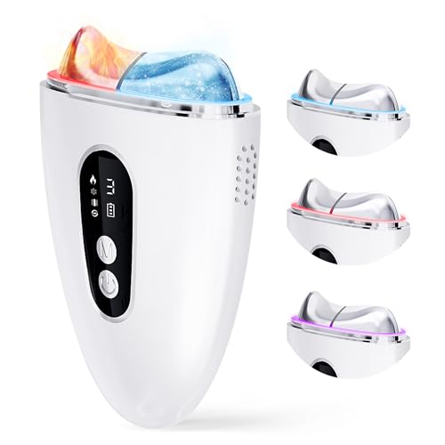 ZoGoo Hot & Cold Face Massager with Microcurrent & LED Light Therapy, Skin Lifting & Tightening Device