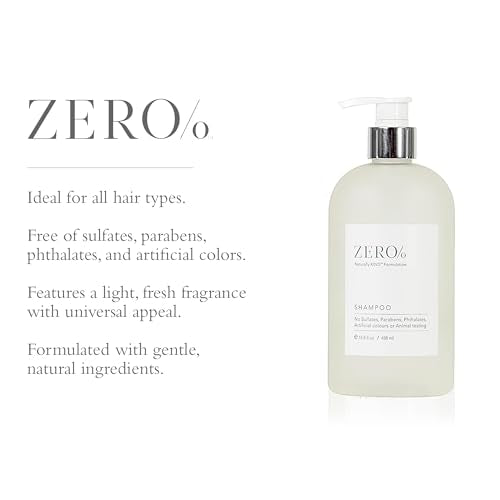 Gilchrist & Soames Zero% Unisex Shampoo ? Natural, Sulfate Free, Paraben Free, Cruelty Free Formula for All Hair Types, Gentle Hair & Scalp Cleansing with Fresh Botanical Scent, 15.5 oz