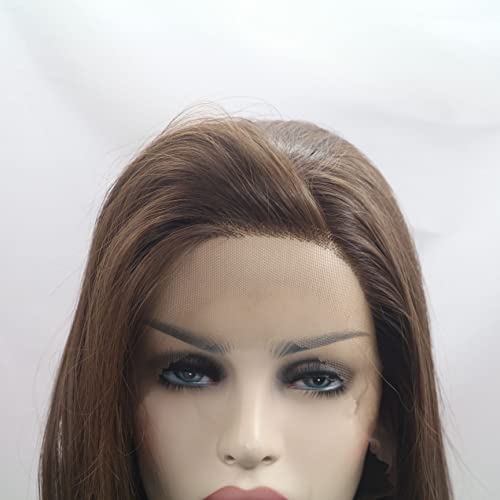 Long Silky Straight Brown Lace Front Wig 24 Inch for Women - Variation Brown