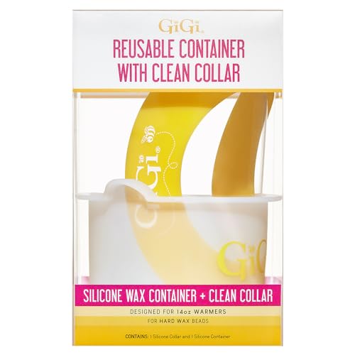 Gigi Reusable Silicone Wax Container with Clean Collar – 14 oz, Pack of 1, Compatible with Wax Warmers