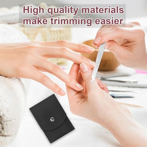 24 Pack 3.94 Inch Stainless Steel Manicure & Nail Clipper Set with Leather Storage