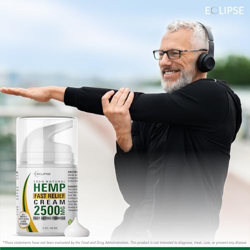 Eclipse Hemp Cream 4 oz (2 Pack) - Made in USA with Arnica & Natural Hemp Extract