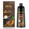 KAISASA Hair Dye Shampoo 3-in-1 for Gray Hair, Women & Men, Chestnut Brown