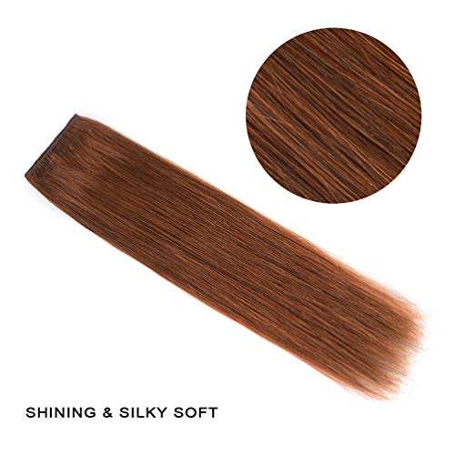 Winsky 12-Inch Remy Human Hair Clip-In Extensions Auburn #30 - 4 Pieces, 58g