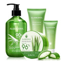 All Purpose Aloe Vera Gels Set - 4 Pieces - 300g Aloe Vera Gel + Tea Tree Oil, 200g Aloe Gel, 114g Aloe Gel & 45g Aloe Vera Gel