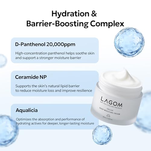 Deep Moisture Cream with Ceramide and D-Panthenol - Hydrating Face Moisturizer