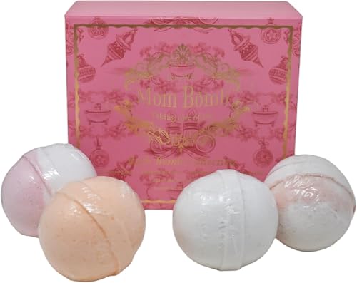 Bath Bomb Gift Set with Essential Oils - Relaxing, Plant-Based Scents for Spa-Like Bathing - Mom Bomb