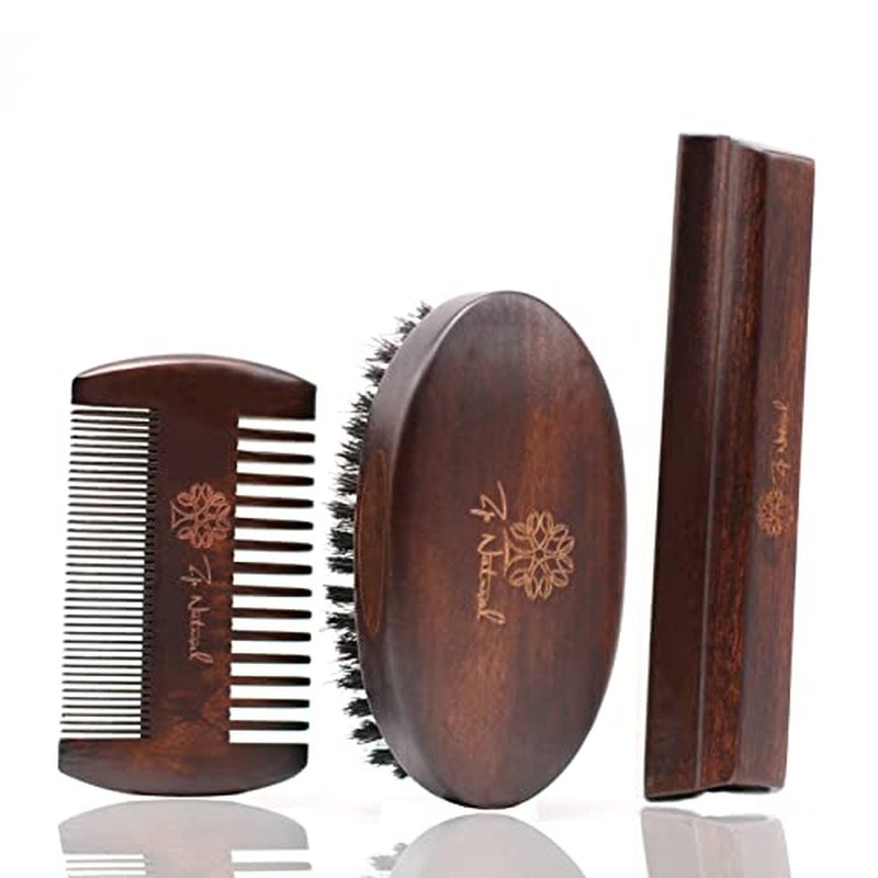 Beard Grooming Kit For Men - European Vintage Style w/Beard Comb, Beard Brush, Beard Bar - Focusing On Men's Beard Care, Mastering The Beards Of Men All Over The World