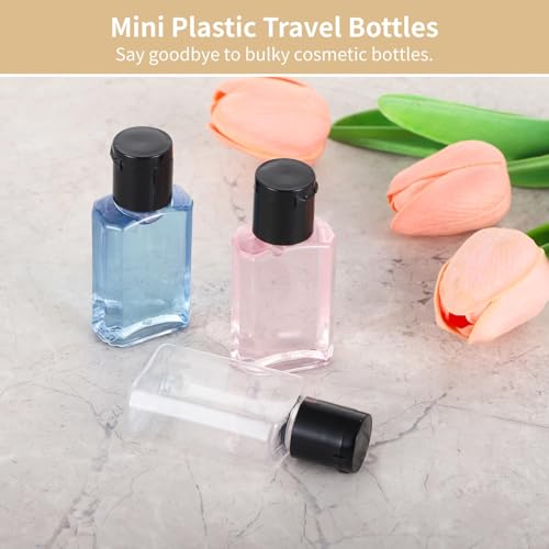Black 1 oz Travel Bottle Set - Refillable Hand Sanitizer & Lotion Containers