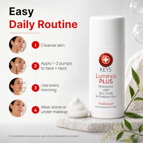 Keys Luminos PLUS Zinc Oxide Daily Face Moisturizer & Sun Lotion ProBiome 100ml