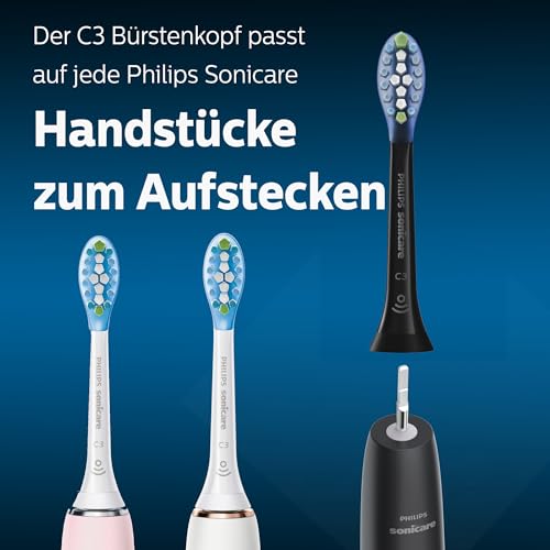 Philips Sonicare Premium Plaque Defence Replacement Brush Heads 4pk - Black, BrushSync Enabled HX9044/33
