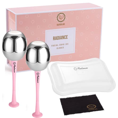 Facial Ice Globes for Skin Care - Cryo Face Roller for Depuffing & Anti-Aging