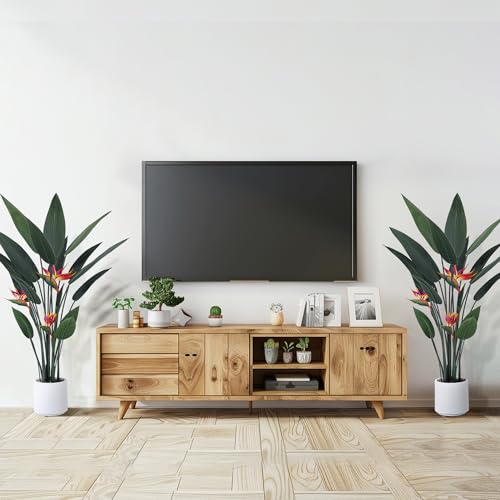 Artificial Bird of Paradise Plant 48in Green Faux Tree for Indoor & Outdoor Decor - 4Ft