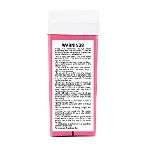 Soft Wax Cartridge Rose Pack of 6 - Professional Strip Wax for Face & Body