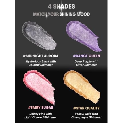 SHEGLAM Hair & Body Glitter Mist Spray - Shimmering Sparkle Makeup for Parties, Festivals, Cosplay, Halloween - Long Lasting, Non-Clogging, Easy Wash Off, 0.3 Fl Oz (Silver)