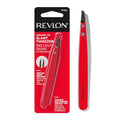 Revlon Ceramic Slanted Tip Tweezers, Precision For Eyebrow Shaping and Fine Hair Removal, Stainless Steel Body, Red, 1 Count