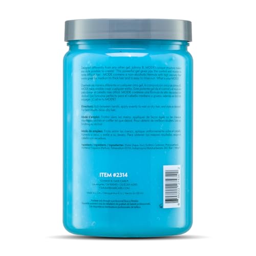 Johnny B. Mode Professional Hair Styling Gel 32oz Long Lasting No-Flake Alcohol-Free