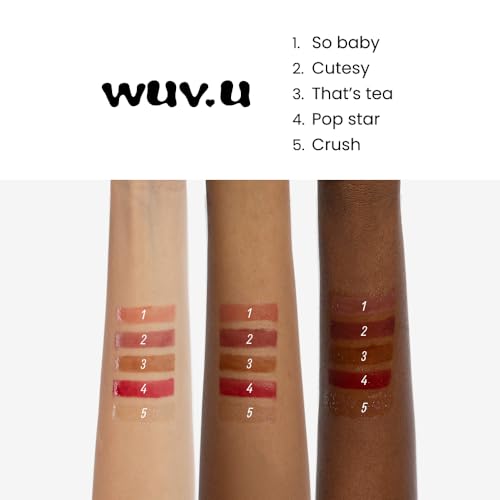 Glossy Lip Stain ? Plumping Hydrating Lip Oil Tint with Hyaluronic Acid & Peptide Complex ? Non-Sticky High Shine Pigmented Finish ? That¡¯s Tea (Brown) 0.11 oz.