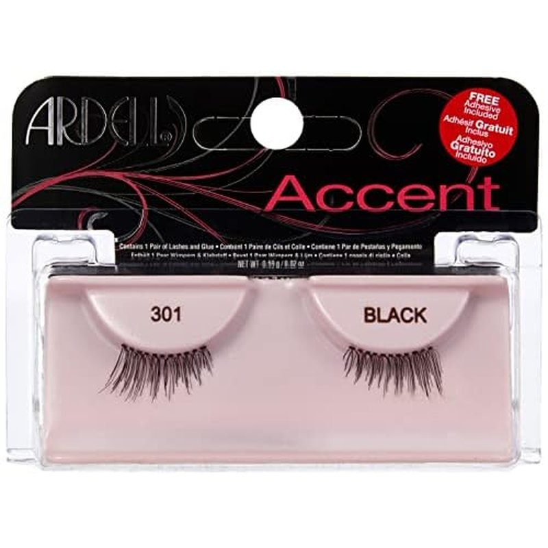 Andrea Strip Lashes, Accent Lash #301, (61301) 1 Pair (Pack of 4)