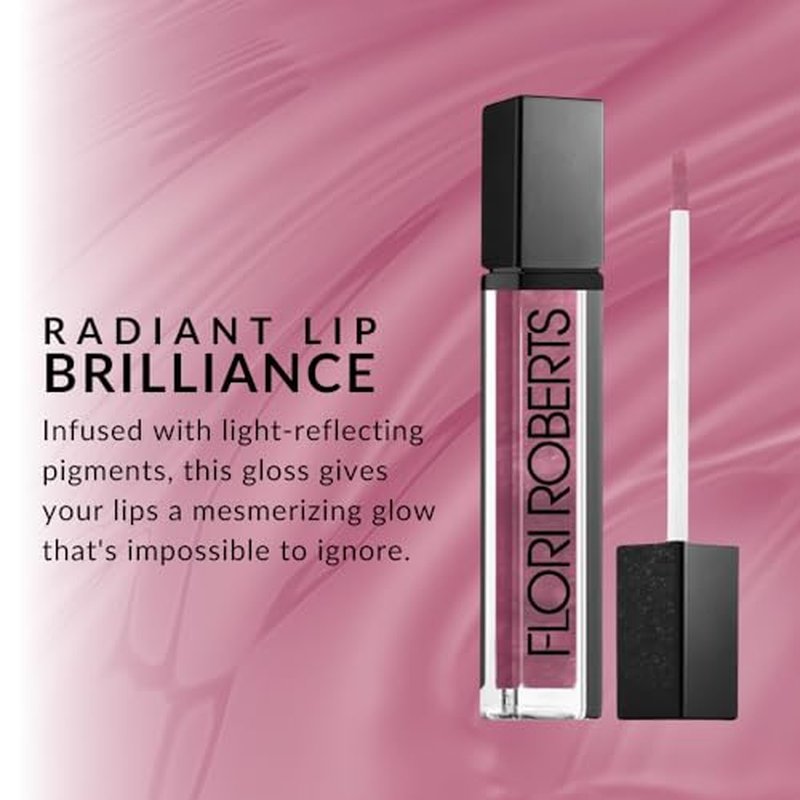 Flori Roberts Mineral Base Lip Shine, Vibrant Lip Gloss Makeup for Women of Color or Deeper Skin Tones, Non-Sticky, Long Wear High Shine Finish