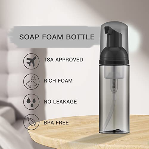 Black 30PCS 2oz Lash Shampoo Bottles with Foam Pump - Travel & Reusable
