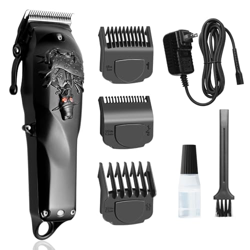 Hair Clippers for Men Professional, Cordless & Corded Barber Clippers for Hair Cutting, Rechargeable Mens Hair Clippers, Home Haircut &Grooming Set (Black)