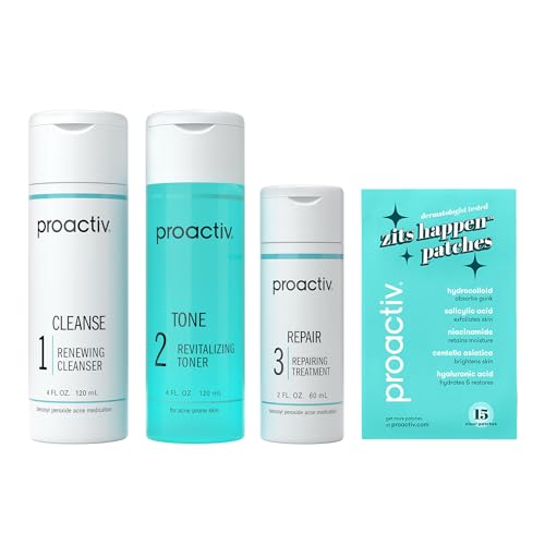 Proactiv 3-Step Acne Treatment Kit with Pimple Patches, 60-Day Face & Body Care System