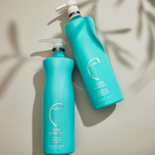 Malibu C Scalp Wellness Conditioner 33.8 oz - Hydrating Sulfate-Free Moisturizer with Eucalyptus & Spearmint Oil - Vegan Hair Care for Dry Scalp