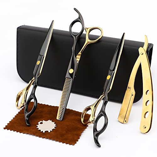6.7 Inch Professional Hair Cutting Scissors Set with Sharp Japan Steel Blades