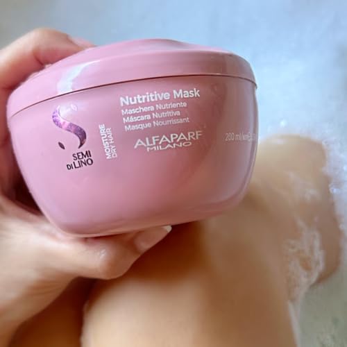 Alfaparf Milano Semi di Lino Moisturizing Hair Mask for Dry Hair 6.76 Fl Oz