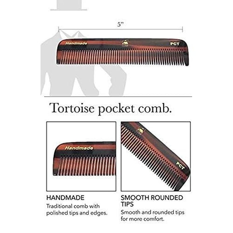 G.B.S Men¡¯s Handmade Comb Set, Pure Synthetic Hair Brush, Dressing Comb, Pocket Comb, Mustache Comb and Military Style Hair Brush