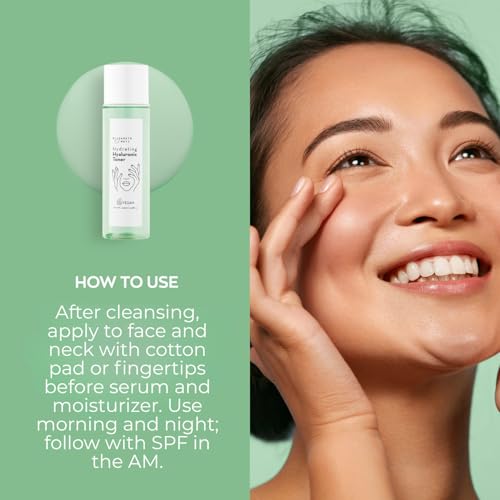 Elizabeth Mott Hydrating Hyaluronic Toner - 2?in?1 Serum & Toner Hyaluronic Acid & Antoxyl Extract - Lightweight Korean Skincare for Hydration, Pore Minimizer & Glow ? Vegan & Cruelty-Free, 150?ml