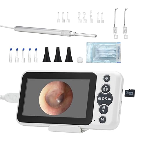 Digital Otoscope with 4.5-Inch HD Screen, No Phone Needed Ear Camera with Light
